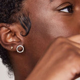 Laura Vann Luna earrings with cubic zirconia, imported from the UK
