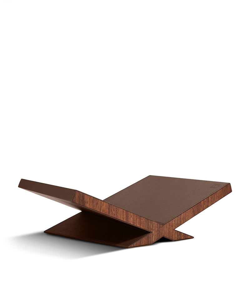 Assouline Culture Classic bookstand walnut leather (British brand)