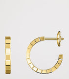 Chopard small yellow gold Ice Cube hoop earrings, imported from the UK