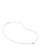 Monica Vinader sterling silver heart necklace with diamonds, imported from the UK