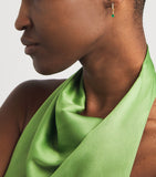 Suzanne Kalan yellow gold diamond emerald drop earrings, UK version