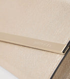 Jimmy Choo Emmie leather clutch bag, imported from the UK