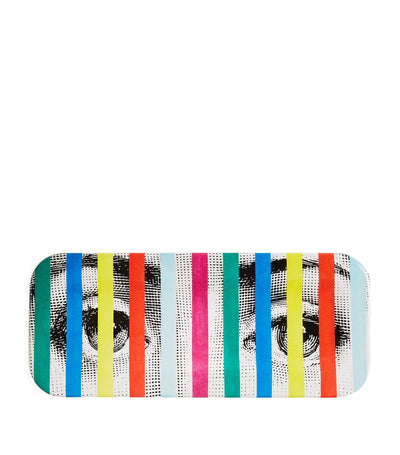 Harrods Fornasetti Striped Face Rectangular Wooden Tray (25cm x 60cm)- Buy online at McGrocer