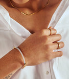 Monica Vinader Essential Pavé gold vermeil diamond bangle, UK version