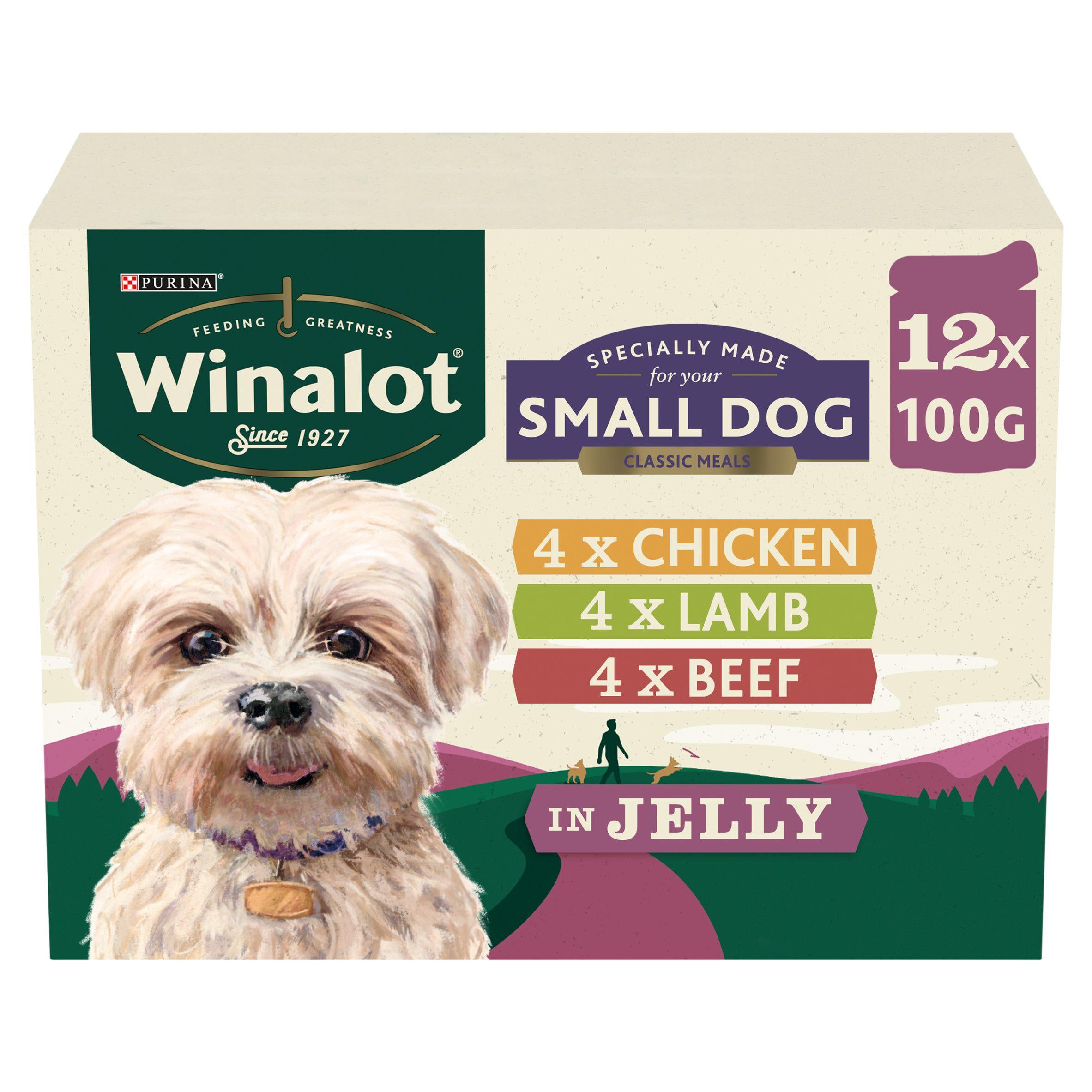 Winalot Small Dog Food Pouch Mixed in Jelly 12x100g GOODS Sainsburys