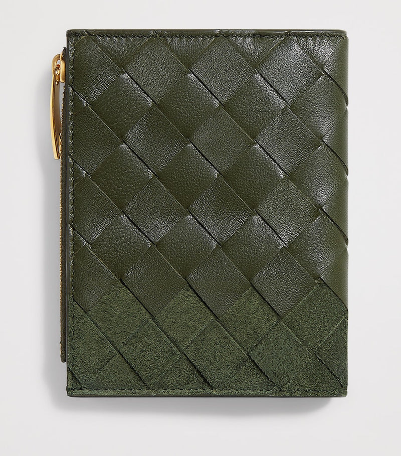 Bottega Veneta small leather-suede bifold wallet (British brand)