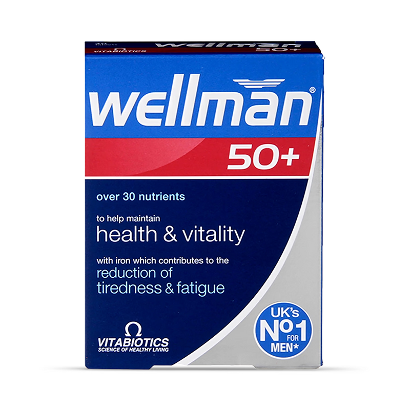 Vitabiotics Wellman 50+ multivitamin 30 tablets, UK version