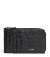Harrods BOSS Grained Leather Crosstown Card Holder- Buy online at McGrocer