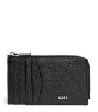 BOSS Crosstown grained leather card holder imported from the UK