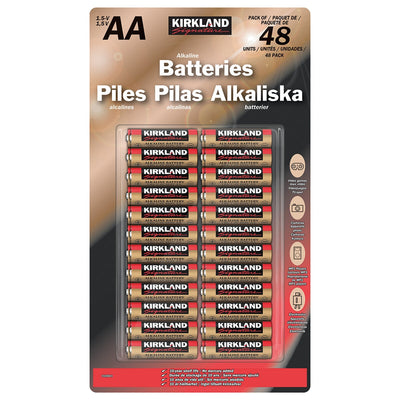 Costco UK Piles Alcalines AA Kirkland Signature, lot de 48 - Achetez en ligne chez McGrocer