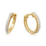 Missoma Pavé Huggie hoop earrings in gold-plated sterling silver (British brand)