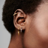 Missoma Pavé Huggie hoop earrings in gold-plated sterling silver (British brand)