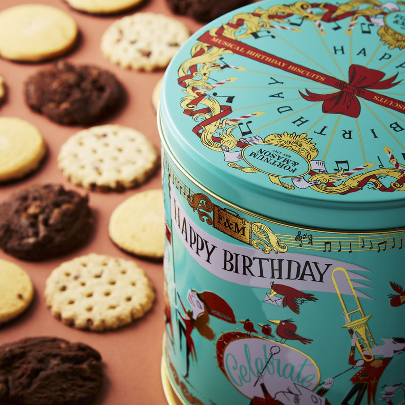 Fortnum's sparkling birthday gift box with prosecco and biscuits, UK version