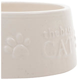 Best of Breed small ceramic cat bowl with paw prints - British product