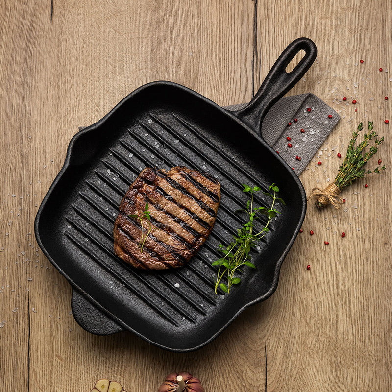 Tramontina Cast Iron Square Griddle Pan 27cm (British brand)