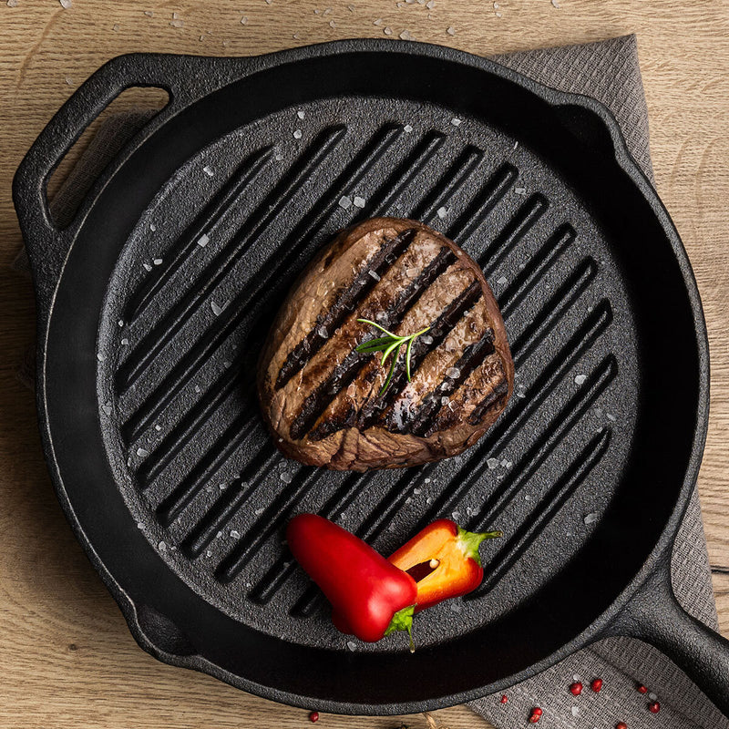 Tramontina cast iron griddle pan 26cm (British brand)