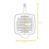 Tramontina Cast Iron Square Griddle Pan 27cm (British brand)