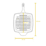 Tramontina Cast Iron Square Griddle Pan 27cm (British brand)