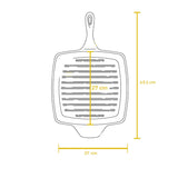 Tramontina Cast Iron Square Griddle Pan 27cm (British brand)