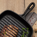 Tramontina Cast Iron Square Griddle Pan 27cm (British brand)