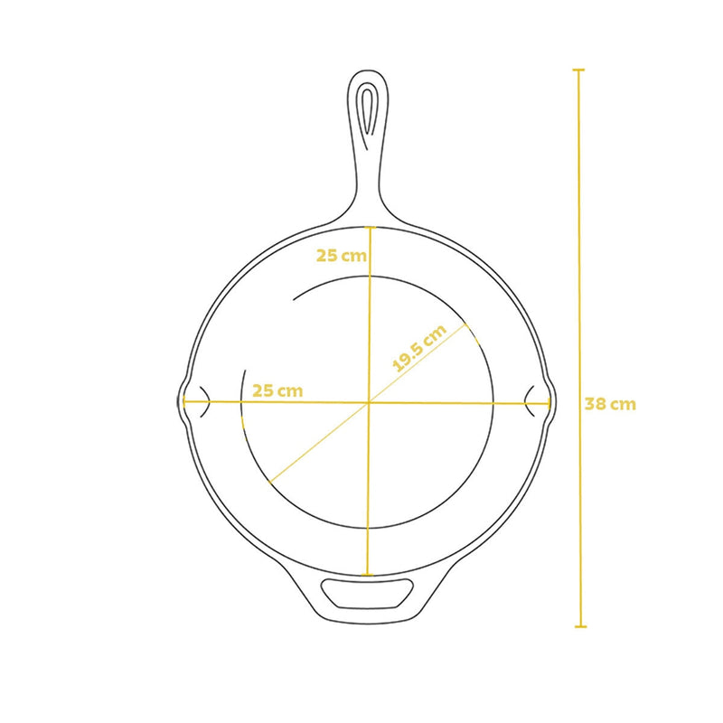 Tramontina cast iron griddle pan 26cm (British brand)