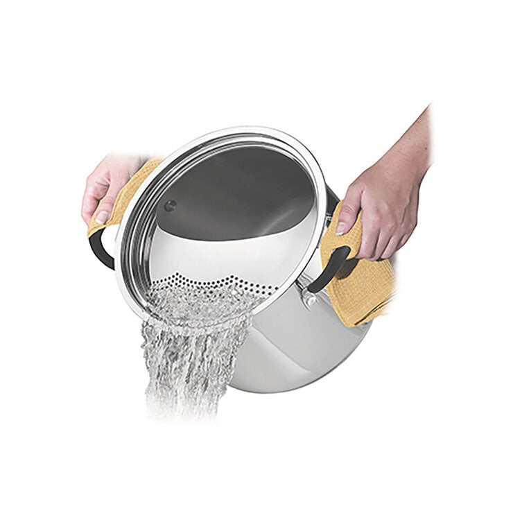 Tramontina stainless steel stockpot with drainer 24cm 7.8L (British brand)