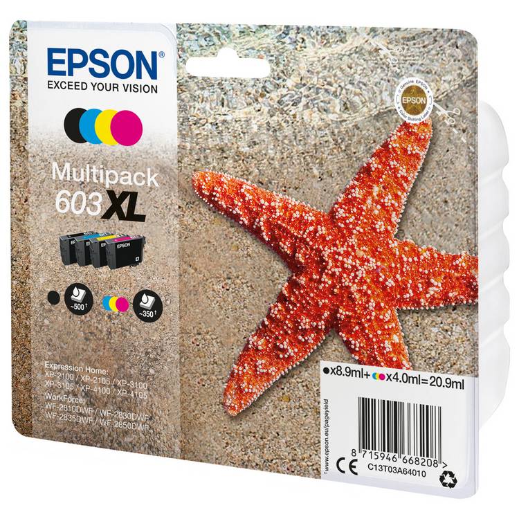 Epson 603 XL high capacity ink cartridges multipack - British product