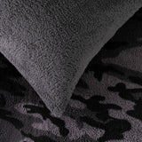 Argos Home Camo Fleece Grey Bedding Set - Double