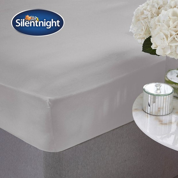 Silentnight Supersoft Dove Grey Fitted Sheet Single (British brand)
