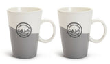 Habitat grey and white latte mugs 460ml, UK version