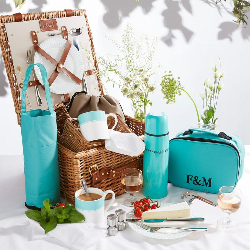 Fortnum's Piccadilly Stripe 2 person picnic hamper, imported from the UK