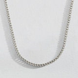 Revere stainless steel box curb chain necklace 51cm, imported from the UK