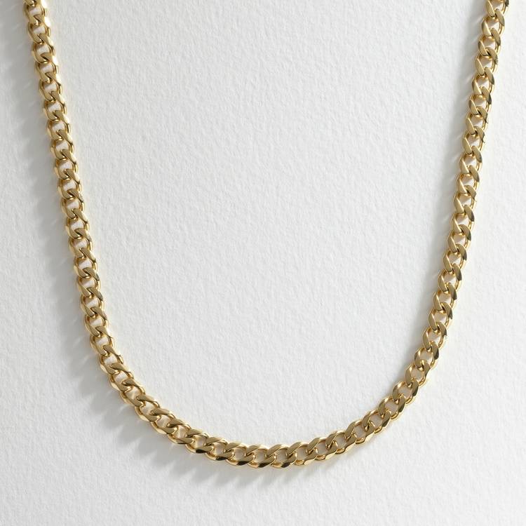 Revere gold coloured curb chain necklace 58cm, UK version