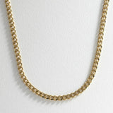 Revere gold coloured curb chain necklace 58cm, UK version