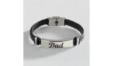 Argos Revere Black Leather 'DAD' Bracelet- Buy online at McGrocer