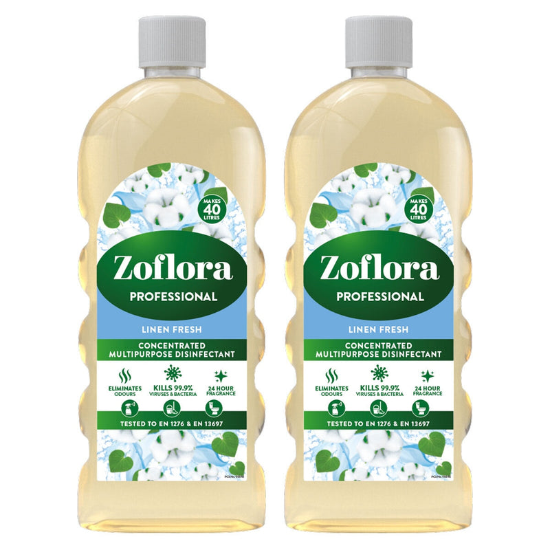 Zoflora concentrated disinfectant with peony blush fragrance 2 x 1 litre (British brand)
