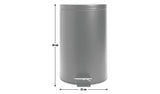 Habitat 12L flat top pedal bin in black (British brand)