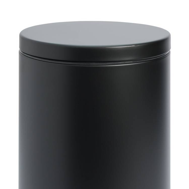 Habitat 12L flat top pedal bin in black (British brand)