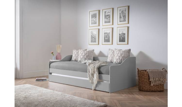 Julian Bowen wooden day bed with trundle grey, UK version