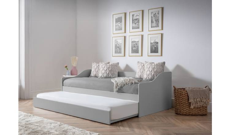 Julian Bowen wooden day bed with trundle grey, UK version