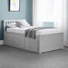 Julian Bowen Maisie grey guest bed with drawer, UK version
