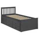 Julian Bowen Maisie guest bed with storage drawers in anthracite, UK version