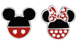Argos Disney Sterling Silver Mickey and Minnie Mouse Mismatched Enamel Stud Earrings 9mm- Buy online at McGrocer