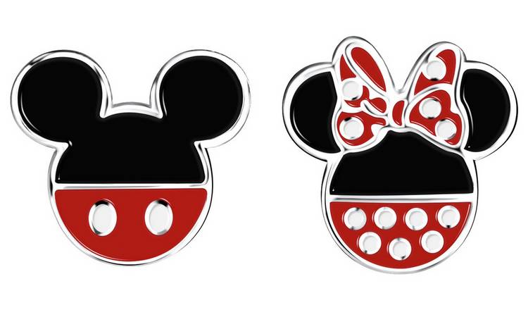 Disney mismatched Mickey and Minnie stud earrings - British product