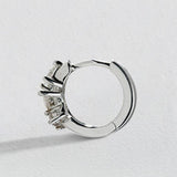 Revere sterling silver cubic zirconia huggie hoop earrings, UK version
