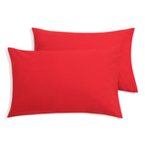 Habitat brushed cotton pillowcase pair red 75x50cm, UK version