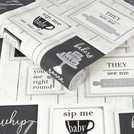 Contour Framed Kitchen Wallpaper black white 52cm x 10m - British product