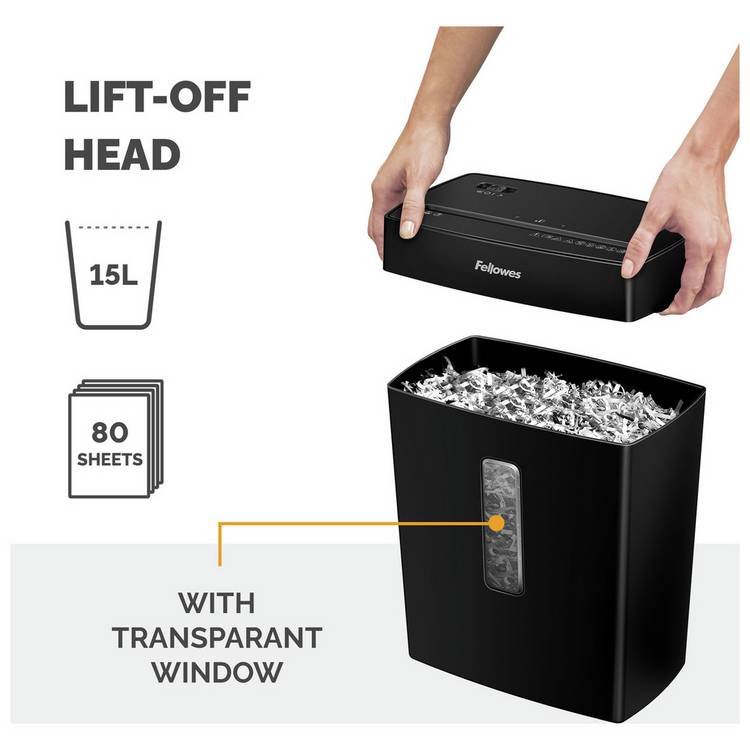 Fellowes P-42C 8-sheet cross cut shredder (British brand)