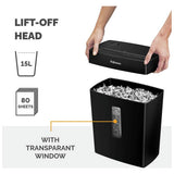 Fellowes P-42C 8-sheet cross cut shredder (British brand)