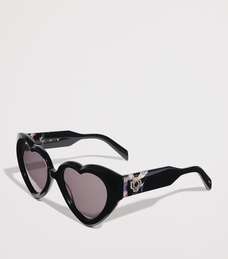 Maje heart-shaped sunglasses violet tinted lenses (British brand)